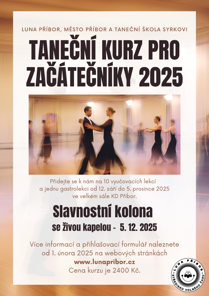 TANEČNÍ KURZ PRO ZAČÁTEČNÍKY 2025