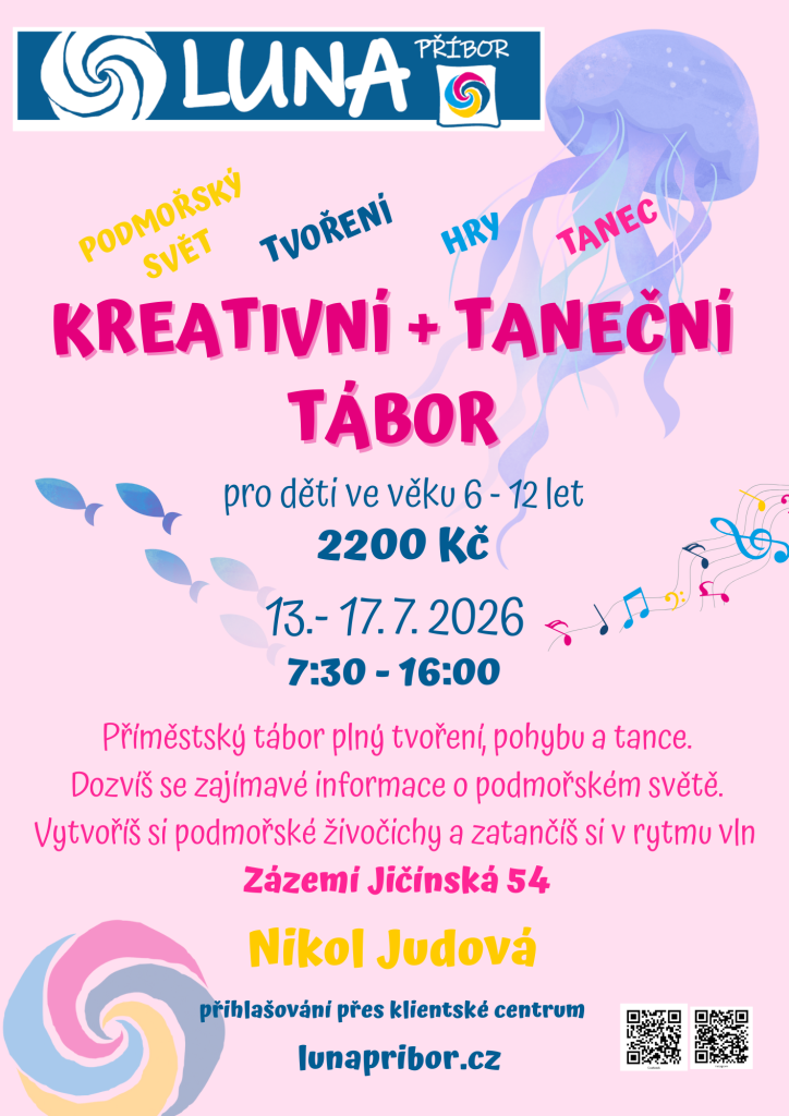 KREATIVNÍ + TANEČNÍ TÁBOR