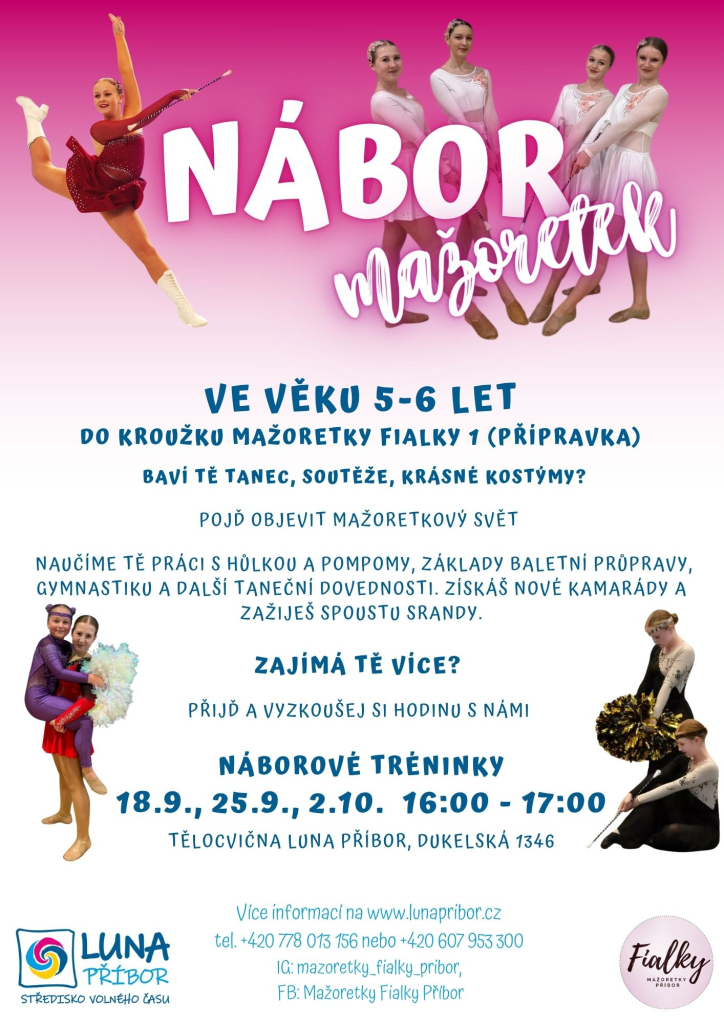 NÁBOR MAŽORETEK